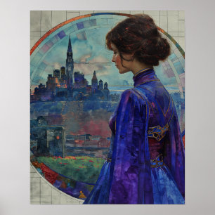 Die Frau in Blau Poster