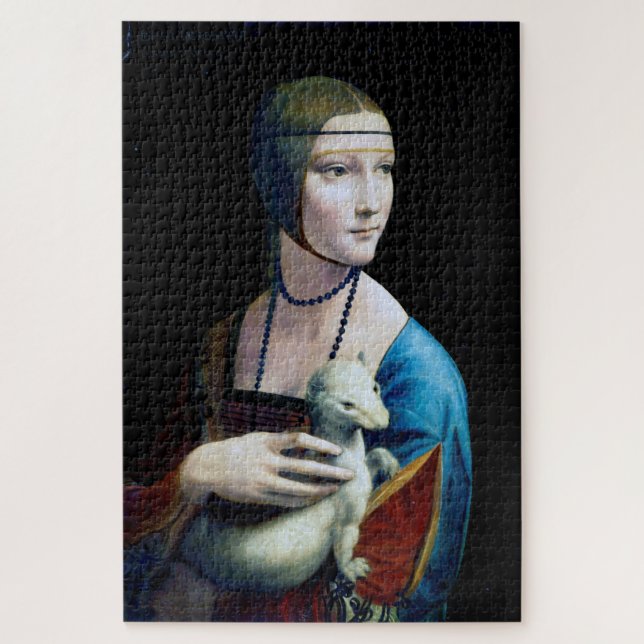 Die Frau mit einem Ermine, Leonardo da Vinci Puzzle (Vertikal)