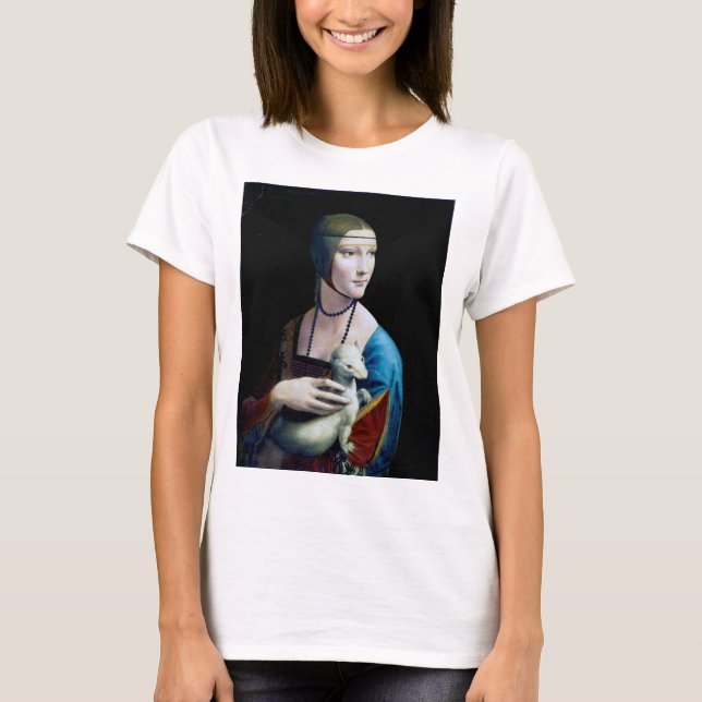 Die Frau mit einem Ermine, Leonardo da Vinci T-Shirt (Vorderseite)