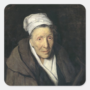 Die Frau mit Gambling Mania, 1819-24 Quadratischer Aufkleber