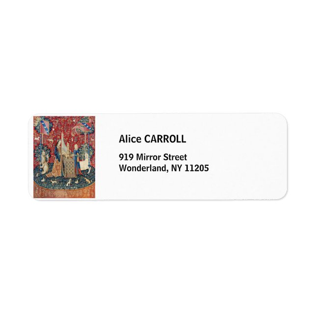 Die Frau und das Einhorn, hörend (Vorne)