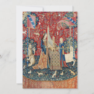 Die Frau und das Einhorn, hörend Einladung