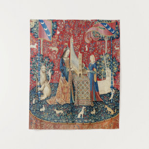 Die Frau und das Einhorn, hörend Wandteppich