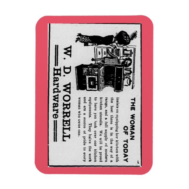 Die Frau von heute in der Stove Ad Magnet (Vertikal)