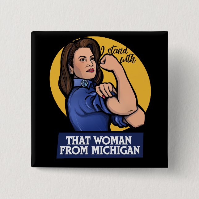 Die Frau von Michigan Gretchen Whitmer Button (Vorderseite)