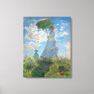 Die Frau von Monet mit dem Parasol Der Mensch und Leinwanddruck