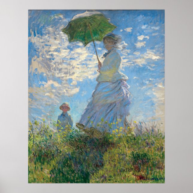 Die Frau von Monet mit dem Parasol Der Mensch und  Poster (Vorne)