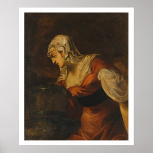 Die Frau von Samaria an gut, c.1560 (Öl auf c Poster