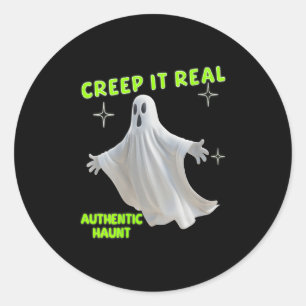 Die Frauen Behielt es ein lustiges Halloween-Gespe Runder Aufkleber