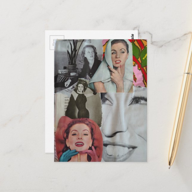 Die Frauen Collage Postkarte (Vorderseite/Rückseite Beispiel)