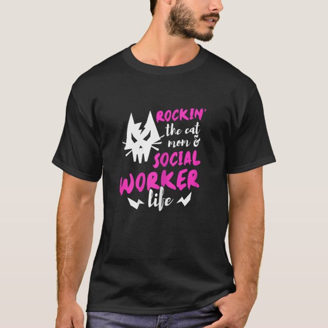 Die Frauen rockin' die Mama der Katzen und das Leb T-Shirt (Vorderseite)