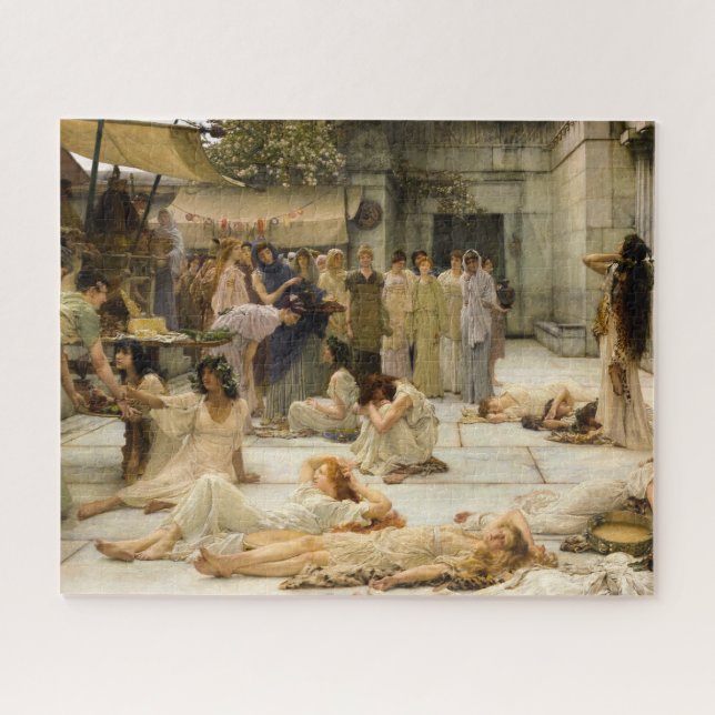 Die Frauen von Amphissa von Lawrence Alma-Tadema Puzzle (Horizontal)