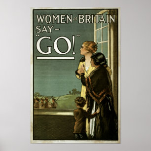 Die Frauen von Großbritannien sagen GO! (leinwand) Poster