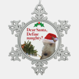 Die freche Draht-Foxterrier-Weihnachtsverzierung Schneeflocken Zinn-Ornament