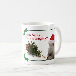 Die freche Drahtfox-Terrier-Feiertags-Tasse Kaffeetasse