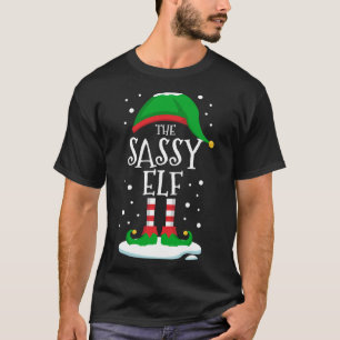 Die freche Elf-Weihnachtsfamilie passende Xmas-Gru T-Shirt