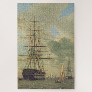 Die Fregatte auf Reede vor Anker Puzzle