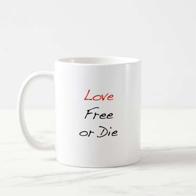"Die freie Liebe oder die" Kaffee-Tasse Kaffeetasse (Links)