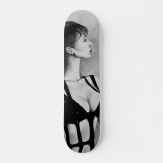 Die Freifrau Original Art Portrait Drawing Skateboard