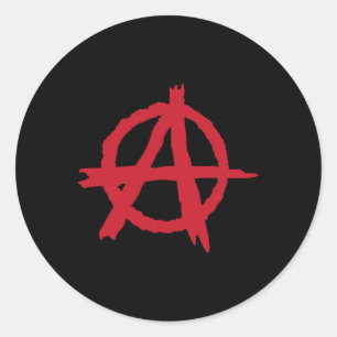 Die Freiheit der Anarchie von Regeln protestiert g Runder Aufkleber
