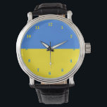 Die Freiheit der ukrainischen Flagge Armbanduhr<br><div class="desc">Ukraine Flagge - Unterstützung der Freiheit ! Machen wir die Welt zu einem besseren Ort - alle zusammen! Eine bessere Welt beginnt - abhängig - braucht Ihr auch! Sie können auf mehr als 1000 Zazzle-Produkte übertragen. Ändern Sie die Größe und verschieben oder entfernen und fügen Sie Elemente / Text mit...</div>