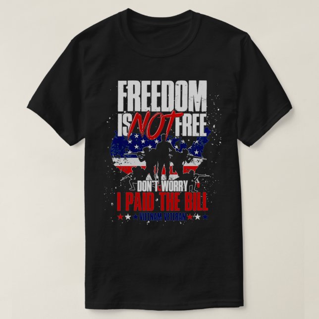Die Freiheit der US-Fahne ist frei, kein Grund zur T-Shirt (Design vorne)