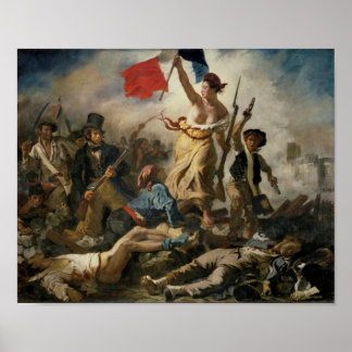 Die Freiheit, die das Volk führt, Delacroix Poster