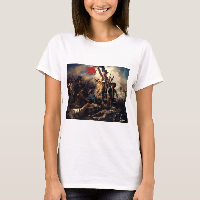 Die Freiheit, die das Volk führt, Eugene Delacroix T-Shirt (Vorderseite)