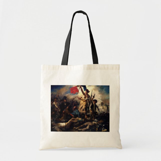 Die Freiheit, die das Volk führt, Eugene Delacroix Tragetasche (Vorne)