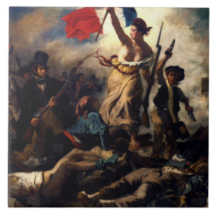 Die Freiheit führt das Volk, Eugene Delacroix Fliese