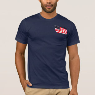 Die Freiheits-Flaggen-Taschen-T - Shirt der Männe