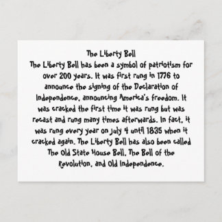 Die Freiheitsglocke Ankündigungspostkarte