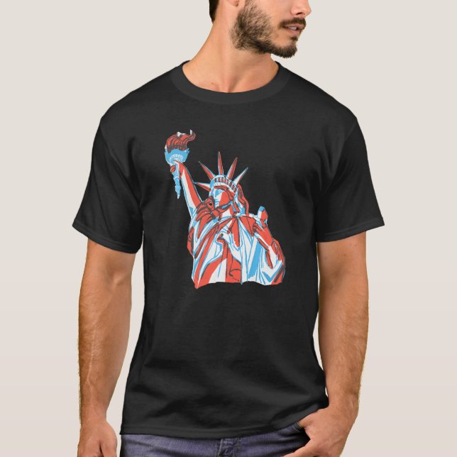 Die Freiheitsstatue der Patriotischen Streitkräfte T-Shirt (Vorderseite)
