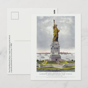 Die Freiheitsstatue, Die große Bartholdi-Statue Postkarte