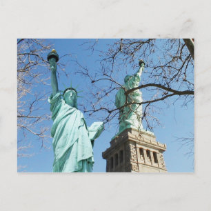 Die Freiheitsstatue, Liberty Island, NYC Postkarte