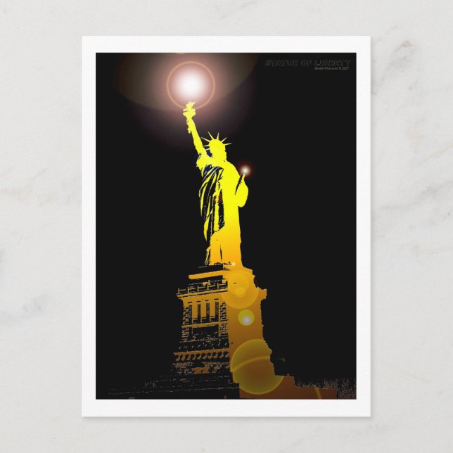 Die Freiheitsstatue Postkarte (Vorderseite)