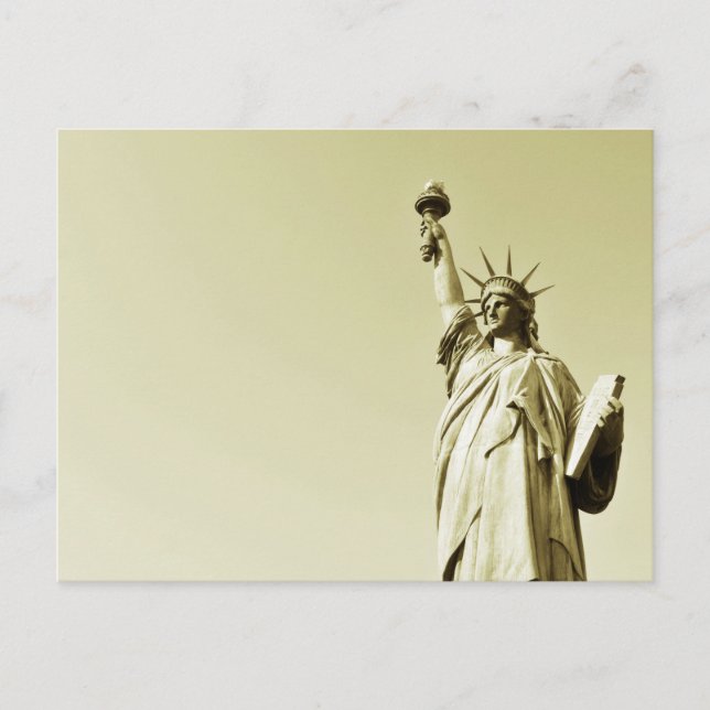 Die Freiheitsstatue Postkarte (Vorderseite)