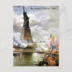 Die Freiheitsstatue von 1886 Postkarte