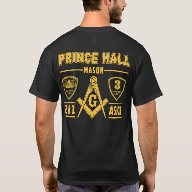 Die Freimaurersaison PRINCE HALL im Freistaat Maso T-Shirt (Rückseite)