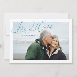 Die Freude am türkisfarbenen Foto Feiertagskarte