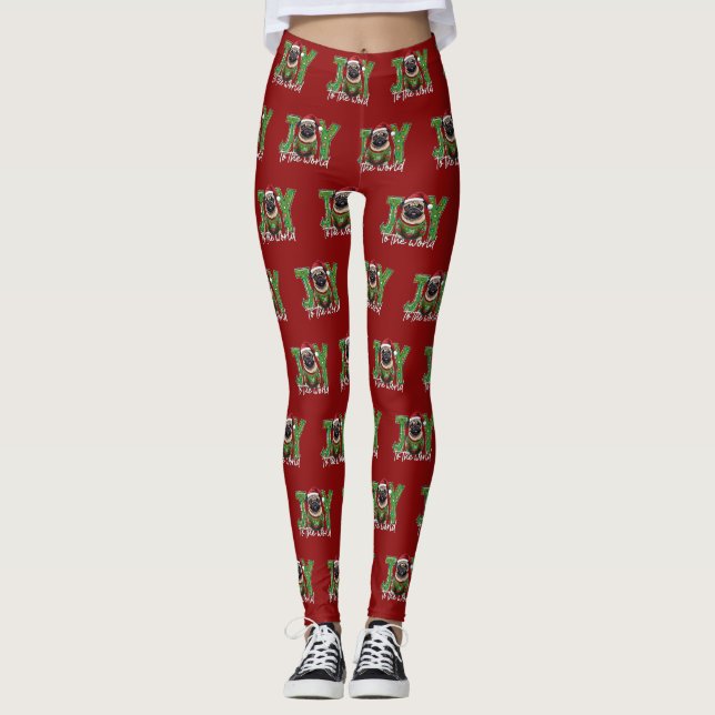 Die Freude an der Weihnachtsfeier des Weihnachtsma Leggings (Vorderseite)