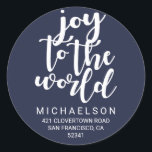 Die Freude an der Welt | Christmas Address Label Runder Aufkleber<br><div class="desc">Die Freude an der Welt | Christmas Address Label</div>