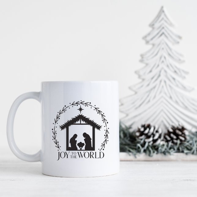 Die Freude an Weihnachten der Weltkrippe Kaffeetasse (Joy to the World Nativity Mug)