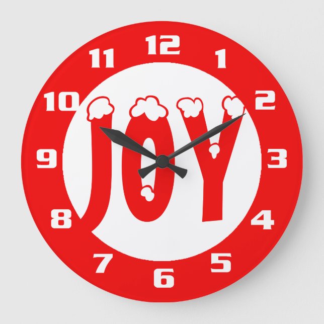 Die Freude an Weihnachten Große Wanduhr (Vorderseite)