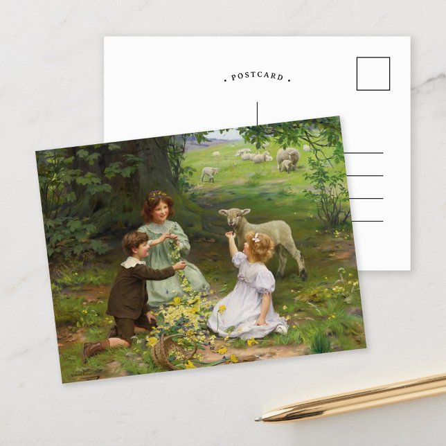 Die Freude des Frühlings | Arthur John Elsley Postkarte (Von Creator hochgeladen)