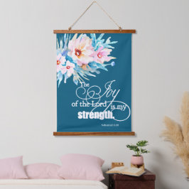 Die Freude des Herrn blühend Wandteppich Mit Holzrahmen