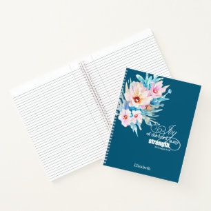 Die Freude des Herrn florale personalisiert Notizbuch
