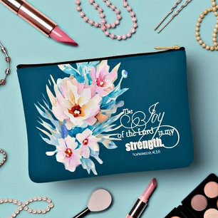 Die Freude des Herrn florale personalisiert Zubehörtasche