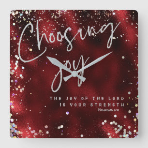 Die Freude des Herrn ist deine Stärke KJV Verse Quadratische Wanduhr