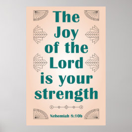 Die Freude des Herrn ist Ihre Stärke ArtDeco Poster